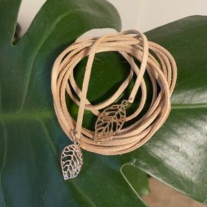 Rose Gold & Suede Necklace